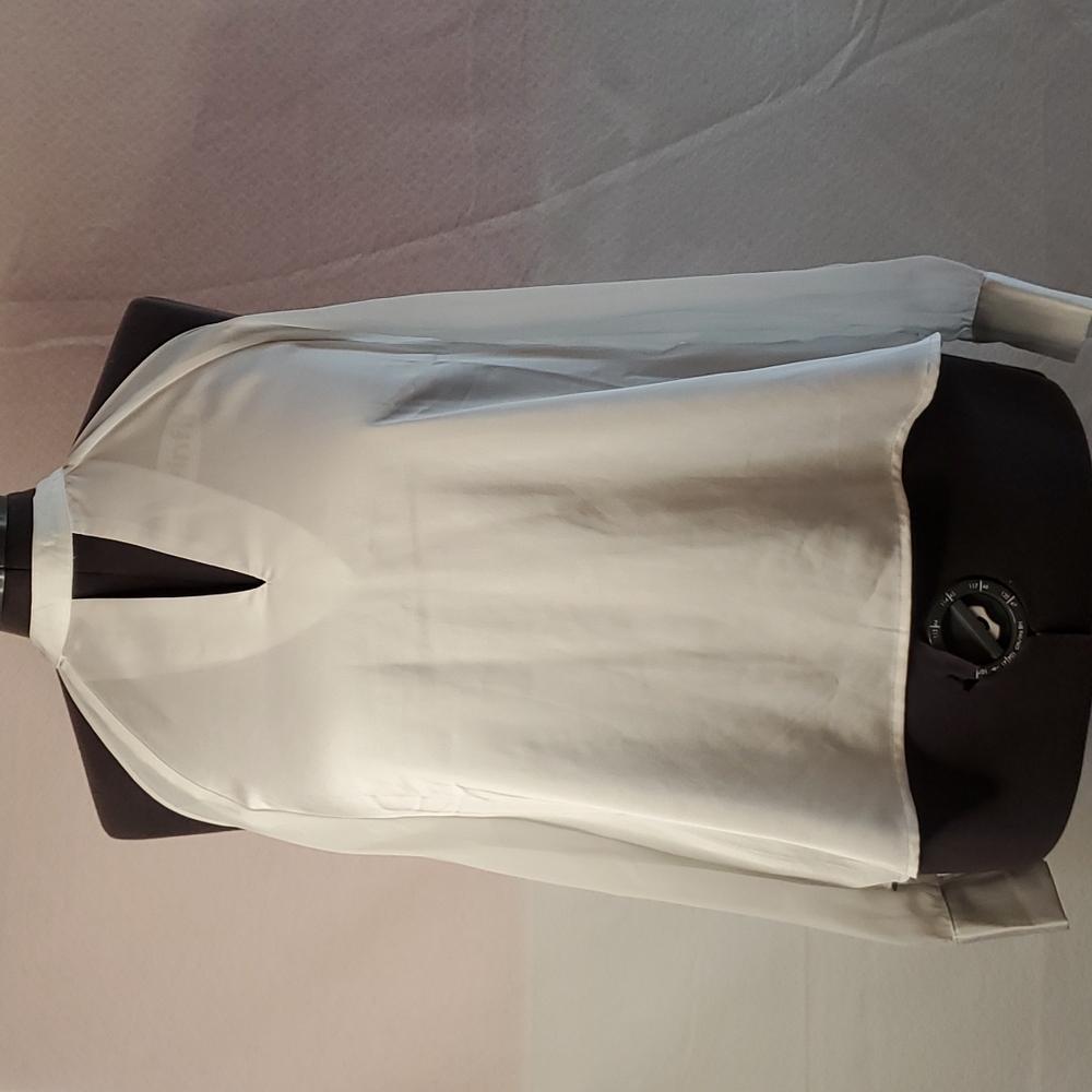 Women white long sleeve blouse top